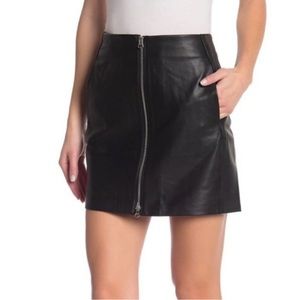 Rag & Bone Heidi Lamb Leather Skirt